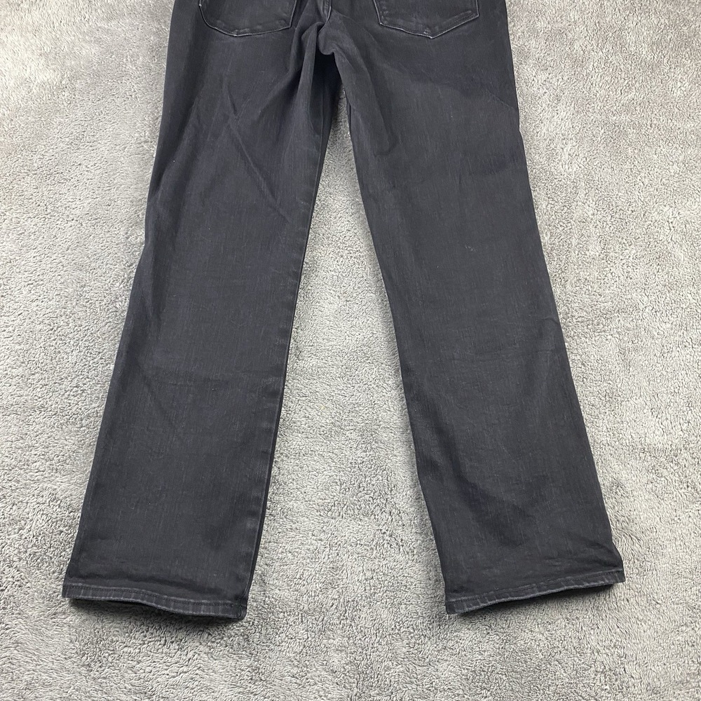 Good American Good Straight Jeans Womens 6/ 28 Black‎ Dark Wash Denim Mid Rise - Picture 11 of 13